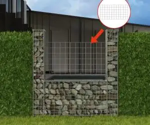 vidaXL Coș gabion în formă de U, 160 x 20 x 150 cm, oțel galvanizat