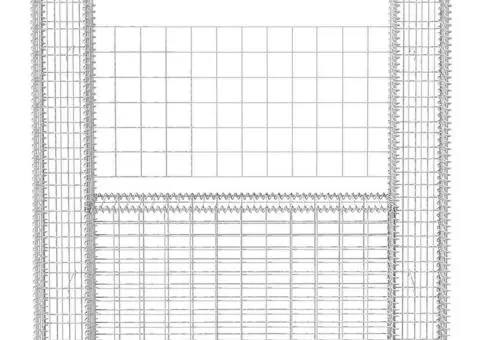 Coș gabion în formă de U, 160 x 20 x 150 cm, oțel galvanizat - 4/5