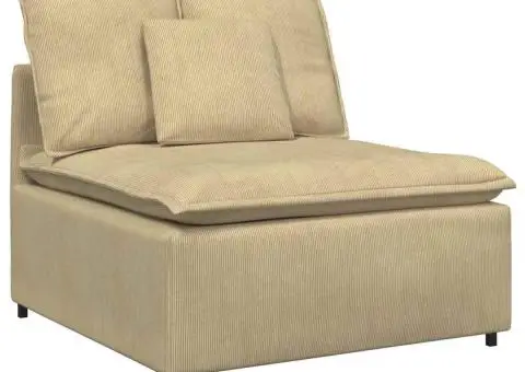 Canapea modulară cu taburet și perne, gri-verzui - 4/5