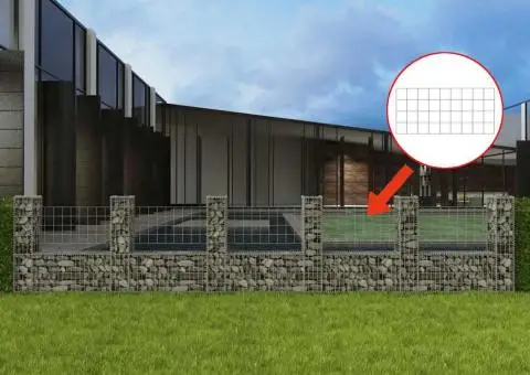 Coș gabion în formă de U, 570 x 20 x 100 cm, oțel galvanizat - 1/5