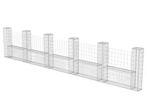 Coș gabion în formă de U, 570 x 20 x 100 cm, oțel galvanizat - 2/5
