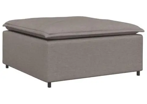 Canapea modulară cu taburet și perne, gri taupe - 5/5