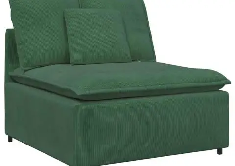 Canapea modulară cu perne, verde închis - 4/5