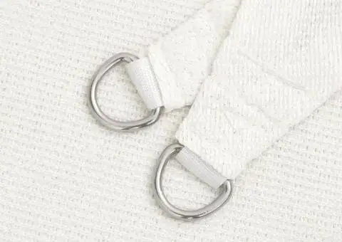 Pânză parasolar din HDPE triunghiulară 3,6x3,6x3,6 m, alb - 5/5