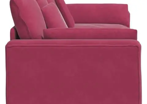 Canapea modulară cu perne, roșu vin - 5/5