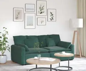 vidaXL Canapea modulară cu perne, verde închis