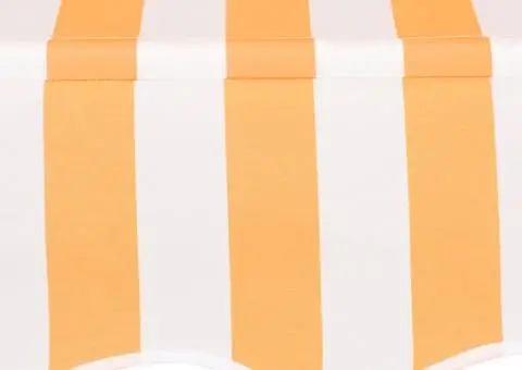 Copertină retractabilă manual, portocaliu și alb, 250 cm, dungi - 4/5