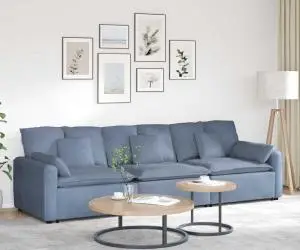 vidaXL Canapea modulară cu perne, albastru