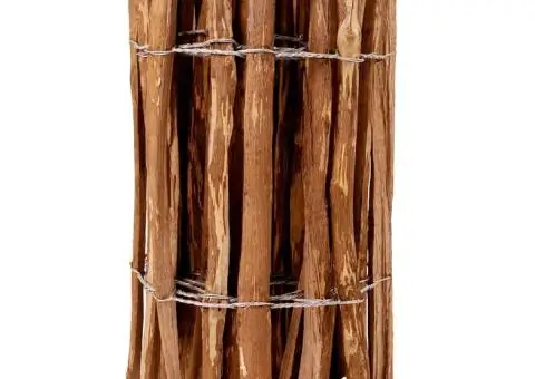 Gard din șipci, 60 x 500 cm, lemn de alun - 2/4