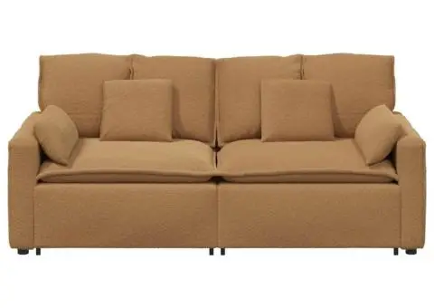 Canapea modulară cu perne, bej - 4/5