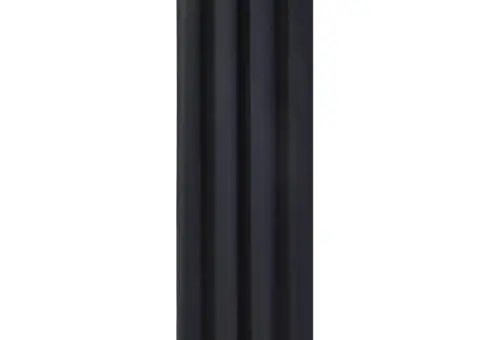 Draperie opacă, ocheți metalici, 270 x 245 cm, negru - 1/5