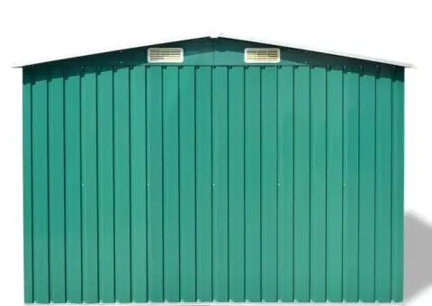 Magazie șopron metalic de grădină, 257 x 205 x 178 cm, verde - 4/5