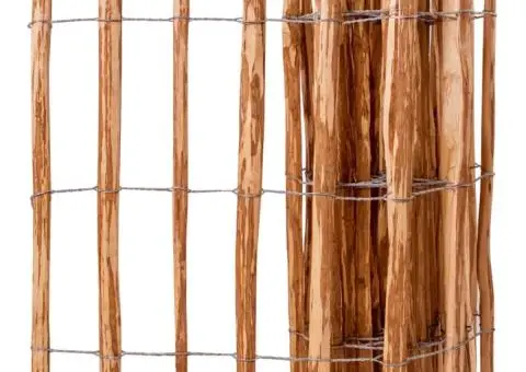 Gard din șipci, 90 x 500 cm, lemn de alun - 1/4