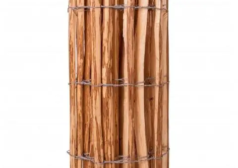 Gard din șipci, 90 x 500 cm, lemn de alun - 2/4
