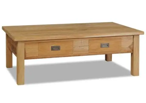 Măsuță de cafea, lemn masiv de tec, 100 x 60 x 35 cm - 1/5