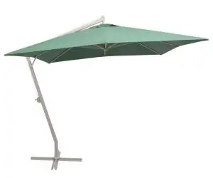 vidaXL Umbrelă suspendată, stâlp de aluminiu, 300x300 cm, verde