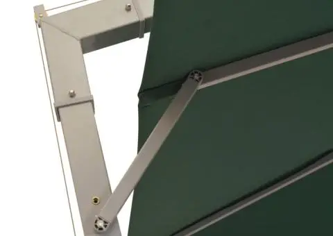 Umbrelă suspendată, stâlp de aluminiu, 300x300 cm, verde - 5/5