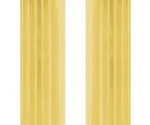 vidaXL Draperii din voal, 2 buc., 140 x 175 cm, galben