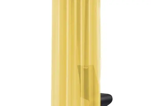 Draperii din voal, 2 buc., 140 x 175 cm, galben - 2/5