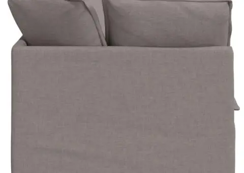 Canapea modulară cu perne, gri taupe, textil - 5/5