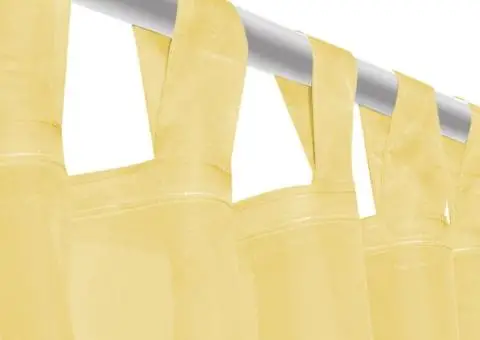 Draperii din voal, 2 buc., 140 x 175 cm, galben - 5/5