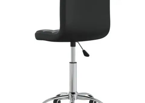 Scaun de birou pivotant, negru, piele ecologică - 5/5