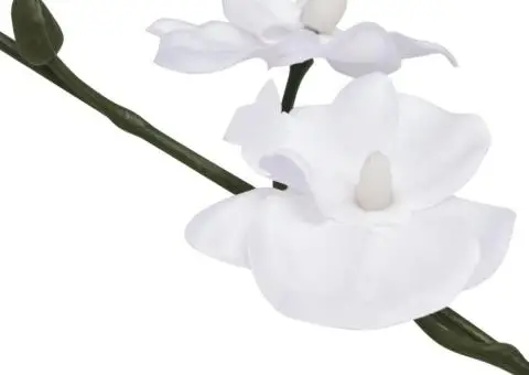 Plantă artificială orhidee cu ghiveci, 30 cm, alb - 2/2