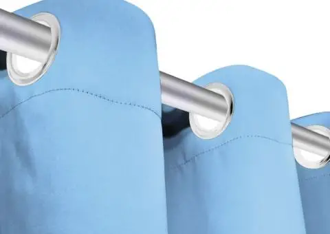 Draperii opace cu ocheți metalici, 2 buc, 135 x 245 cm, turcoaz - 4/4