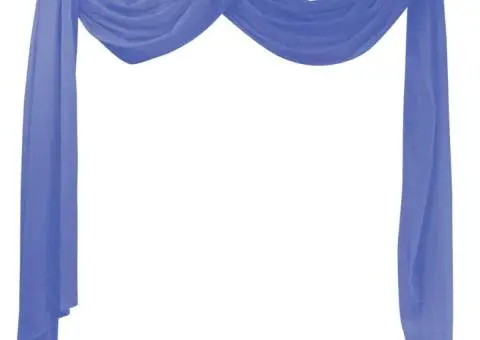 Draperie din voal 140 x 600 cm, albastru regal - 2/2