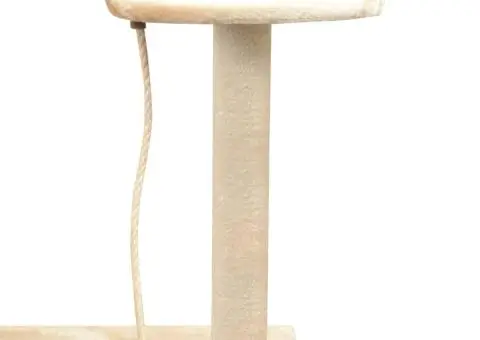 Ansamblu pentru pisici, stâlpi cu funie de sisal, 150 cm, bej - 4/5