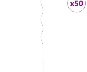 vidaXL Spirale pentru suport plante, 50 buc, 110 cm, oțel galvanizat