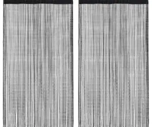 vidaXL Draperii cu franjuri, 2 buc., 100 x 250 cm, negru