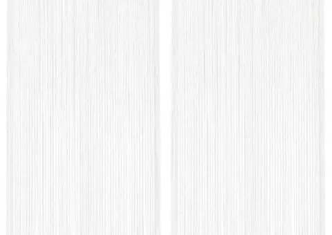 Draperii cu franjuri, 2 buc., 140 x 250 cm, alb - 1/5