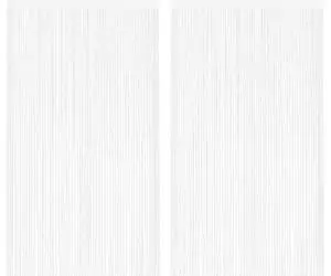 vidaXL Draperii cu franjuri, 2 buc., 140 x 250 cm, alb