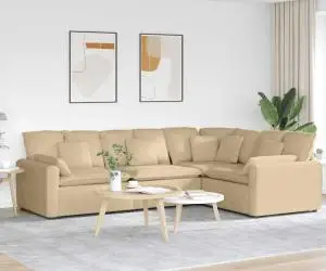 vidaXL Canapea modulară cu perne, gri-verzui, țesătură velur