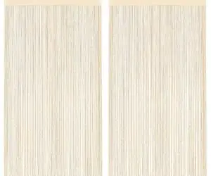 vidaXL Draperii cu franjuri, 2 buc., 100 x 250 cm, crem
