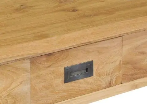 Masă consolă din lemn masiv de tec, 90 x 30 x 80 cm - 5/5