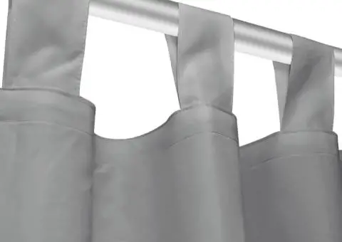 Draperii micro-satin cu bride 2 buc, 140 x 245 cm, gri - 4/4