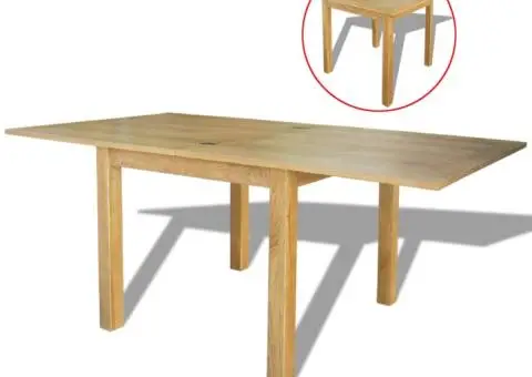 Masă extensibilă de stejar 170 x 85 x 75 cm - 1/5