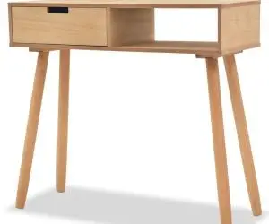 Masă consolă, lemn masiv de pin 80x30x72 cm, maro