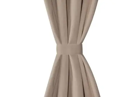 Draperii opace cu ocheți metalici, 2 buc, 135 x 175 cm, crem - 3/4