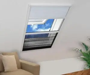 vidaXL Paravan insecte plisat de fereastră aluminiu 60x80cm cu umbrar