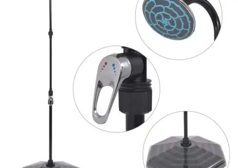 Duș alimentat cu energie solară, 20 L, aluminiu și HDPE - 1/5