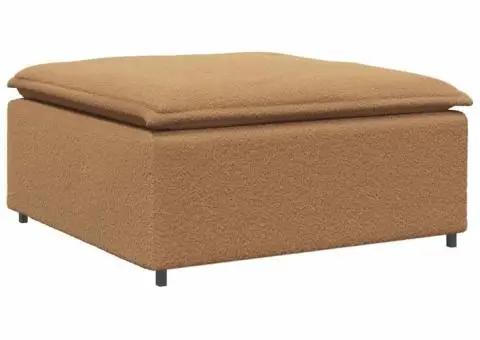 Canapea modulară cu taburet și perne, țesătură ondulată ca lână - 5/5