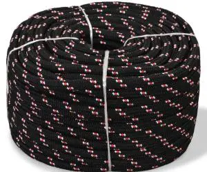 vidaXL Frânghie marinărească din polipropilenă 12 mm 50 m, negru