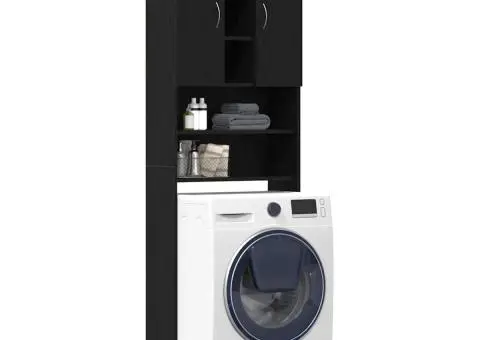 Dulap mașina de spălat, stejar negru, 64x25,5x190 cm - 4/5