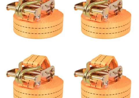 Chingi de fixare cu clichet 4 buc, 1 tonă, 6mx38 mm, portocaliu - 1/5