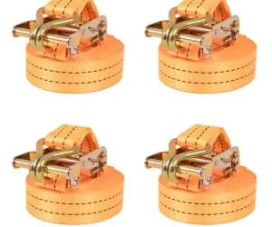 vidaXL Chingi de fixare cu clichet 4 buc, 1 tonă, 6mx38 mm, portocaliu