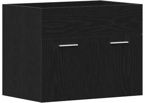 Dulap chiuvetă baie, stejar negru, 60x38,5x46cm, lemn prelucrat - 2/5