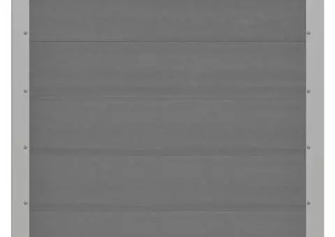 Strat înălțat de grădină, gri, 100 x 100 x 91 cm, WPC - 5/5